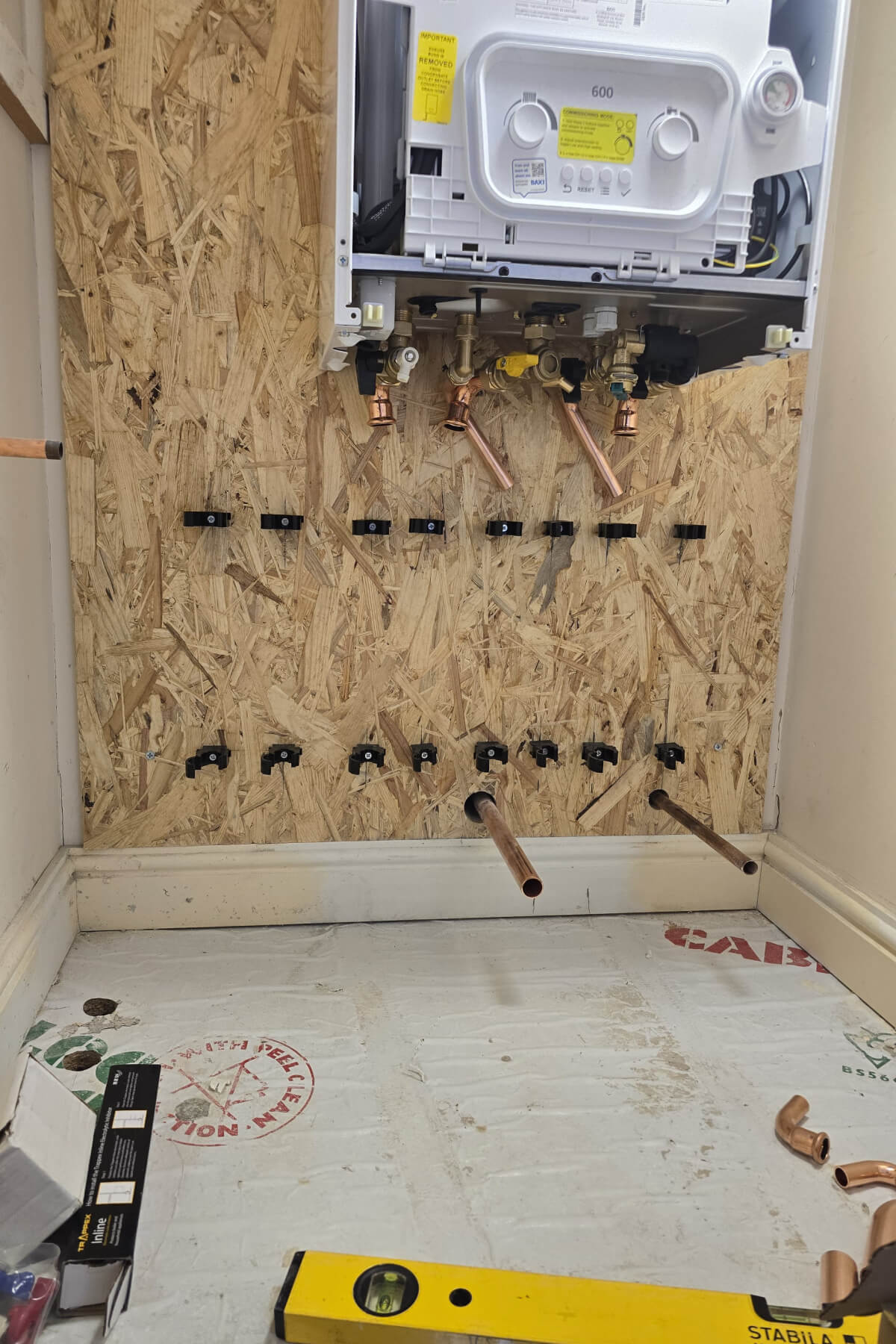 boiler-being-installed Boiler being installed